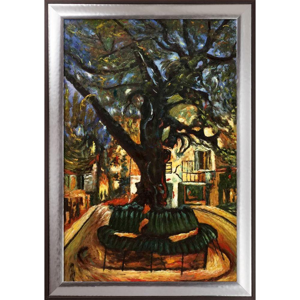 The Tree of Vence Pre-framed - Magnesium Silver Frame 24" X 36"