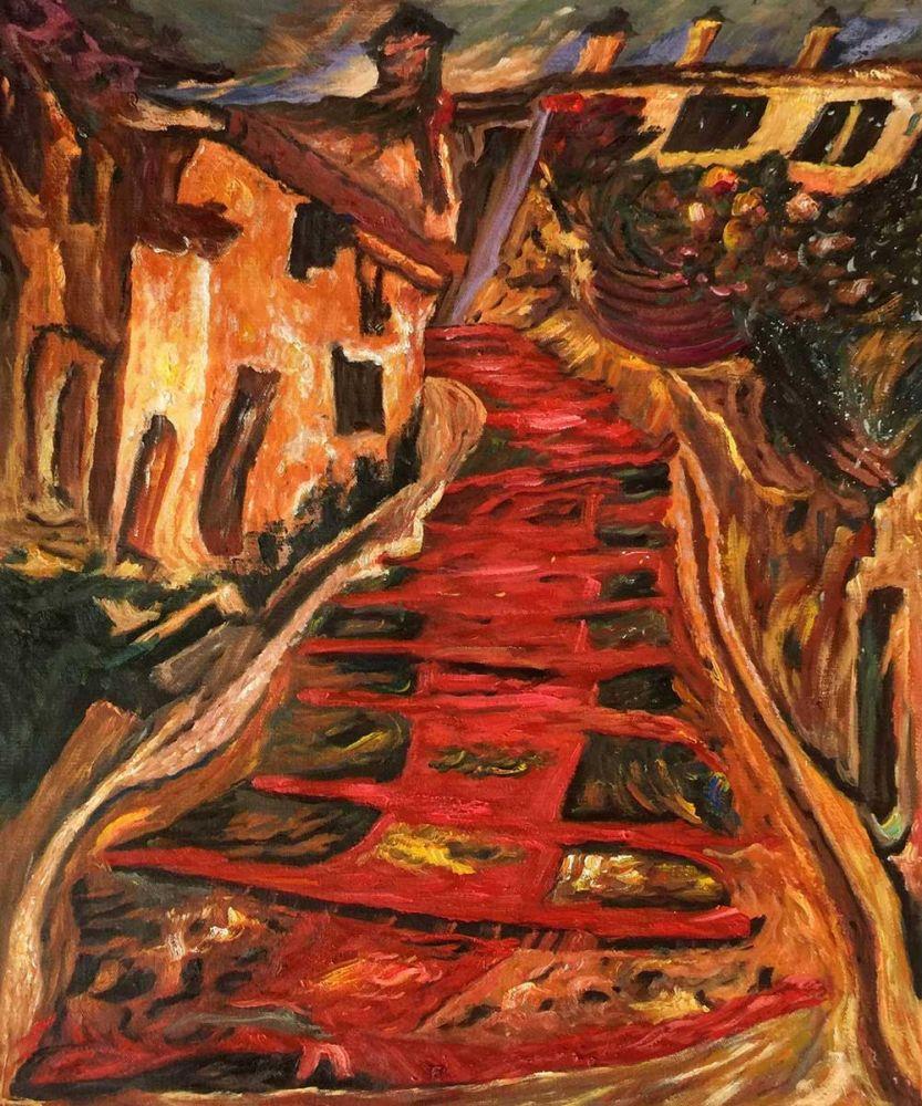 The Red Staircase in Cagnes