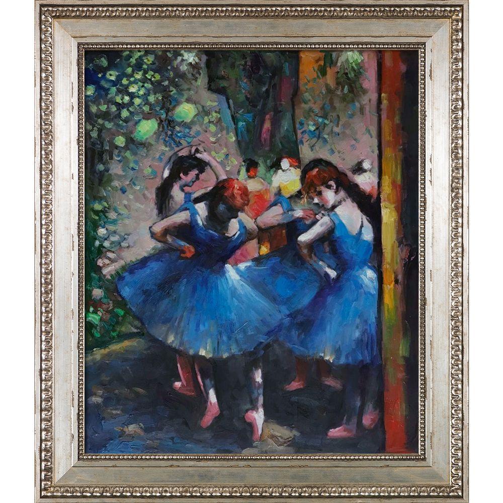 Dancers in Blue Pre-framed - Versailles Silver King Frame 20" X 24"