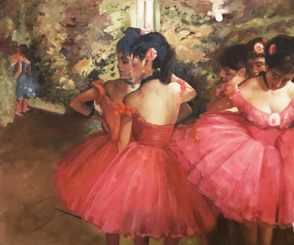 Women's Degas - Study Of A Dancer Socks - Hot pink