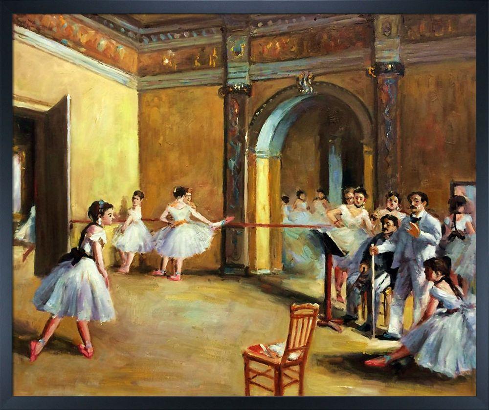 Dance Studio at the Opera Pre-framed - Studio Black Wood Frame 20"X24"