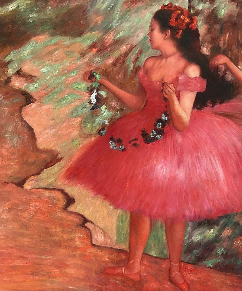 Dancer in a Pink Dress (Luxury Line)