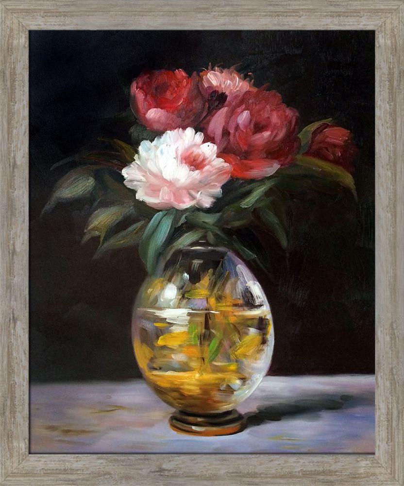Bouquet of Flowers Pre-Framed - Metropolitan Pewter Frame 20" X 24"