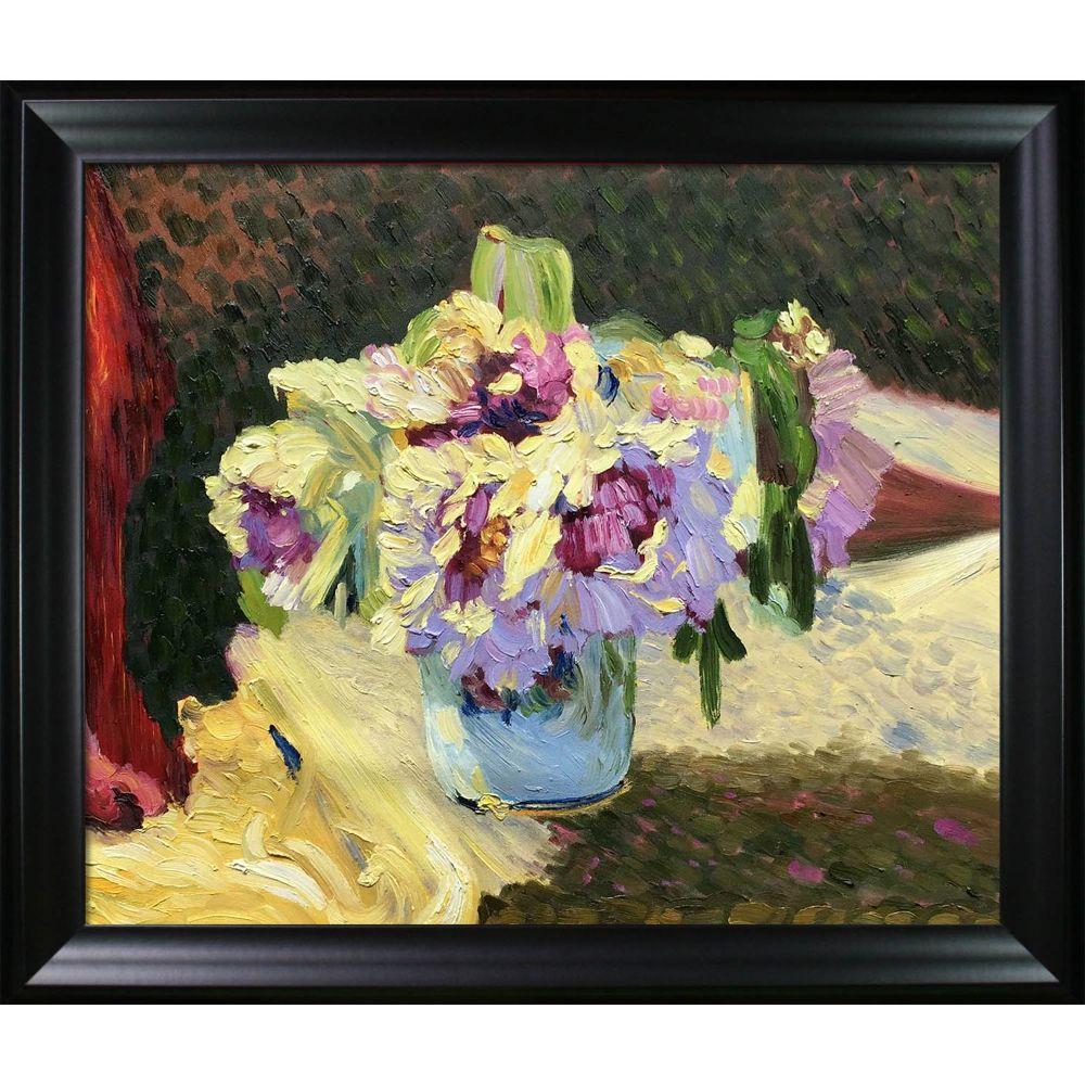 Vase of Flowers (Pink) Pre-framed - Black Matte Frame 20"X24"