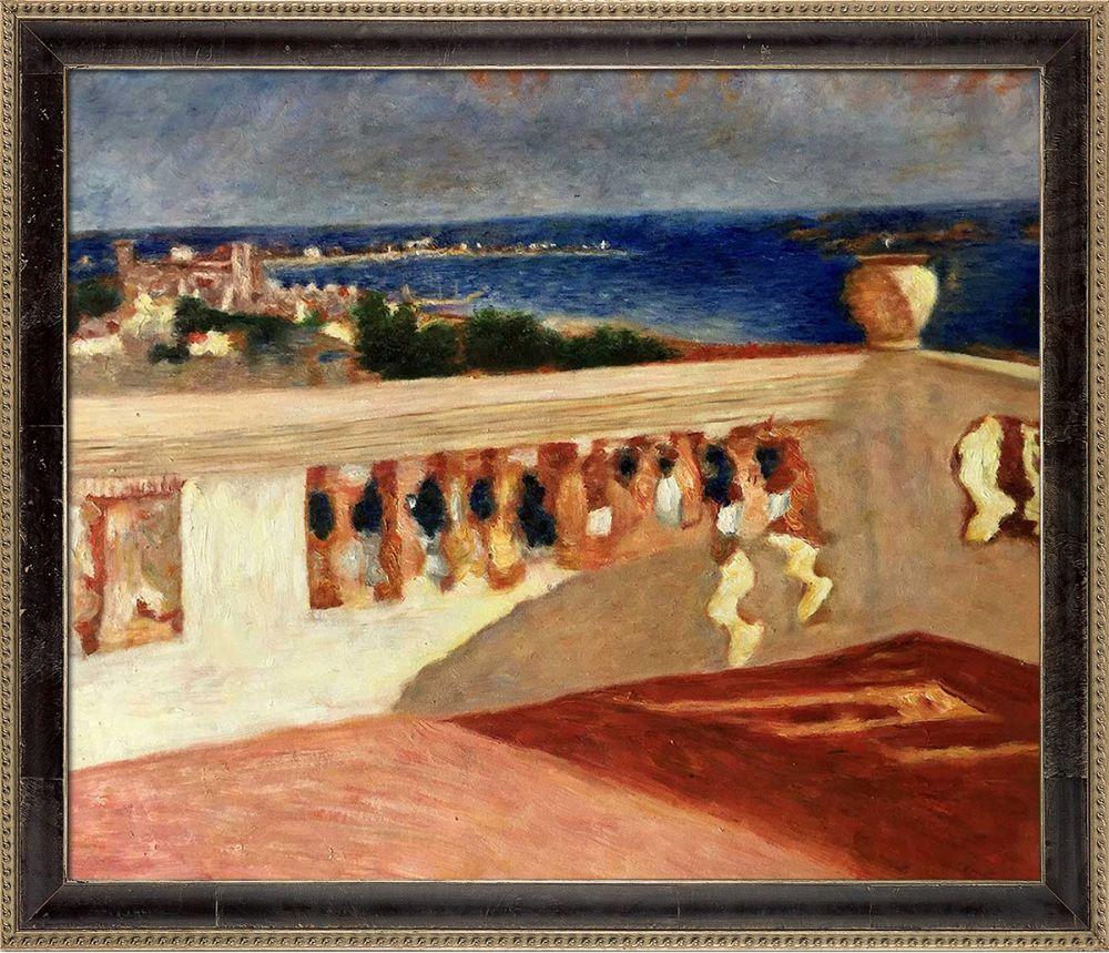 The Bay of Cannes, Seen from the Terrace Pre-Framed - Hermitage Cabernet Scooped Frame 20X24