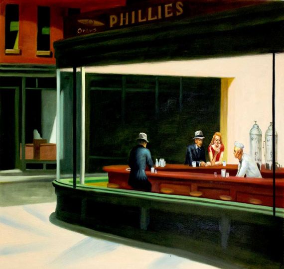 Wall Art: Edward Hopper - Nighthawks - Reproduction Painting