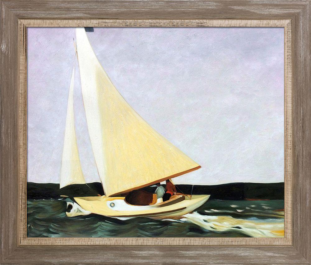 Sailing, 1911 Pre-Framed - Miramar Distressed Charcoal Grey Frame 20" X 24"