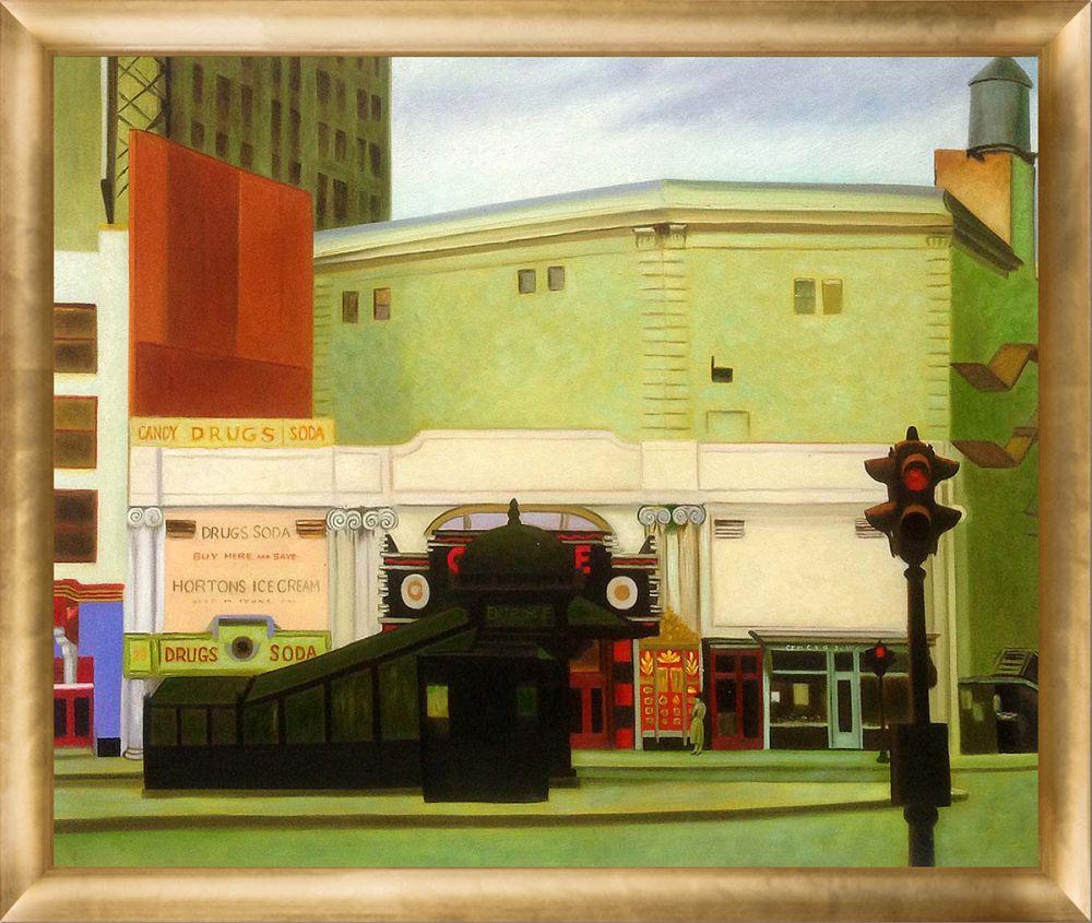 The Circle Theatre, 1936 Pre-Framed - Gold Luminoso Frame 20"X24"