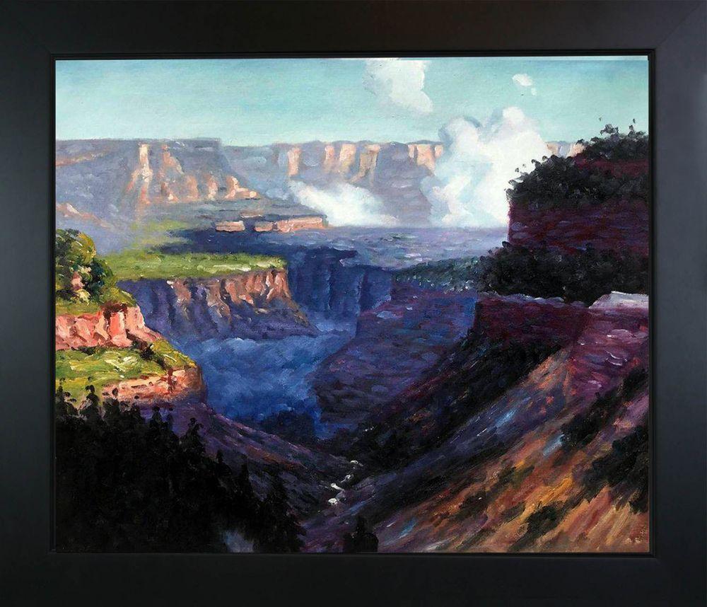 Looking Across the Grand Canyon Pre-Framed - New Age Black Frame 20"X24"
