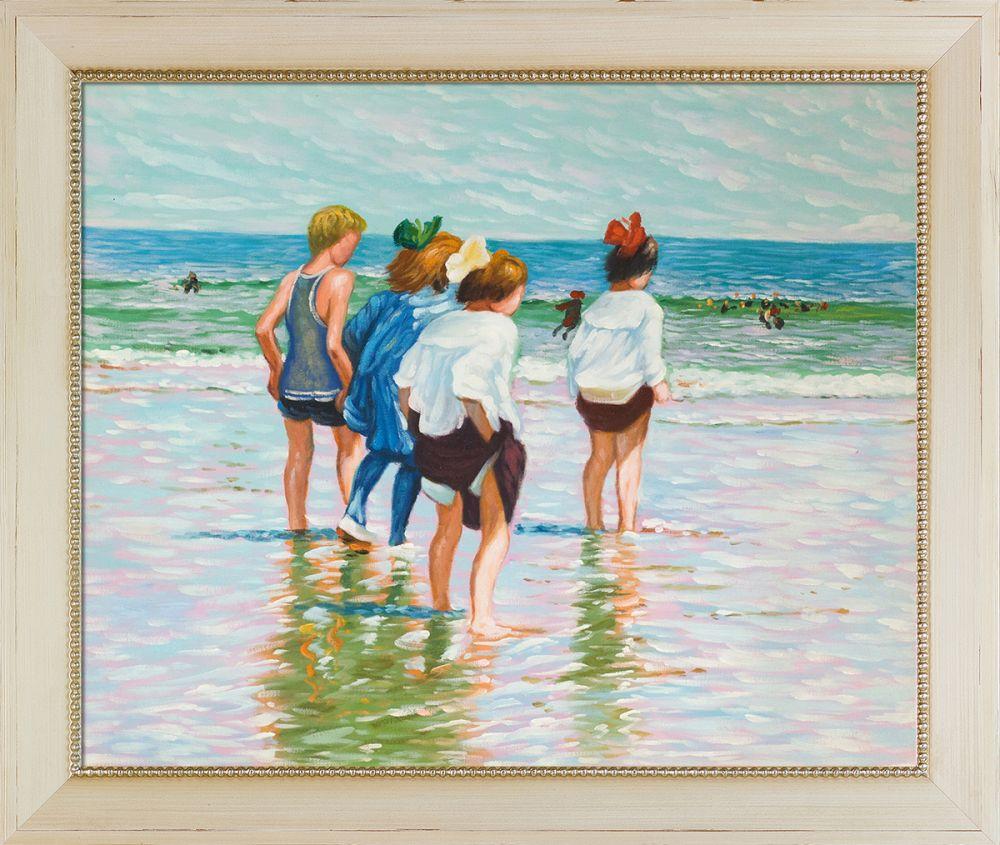 Summer Day, Brighton Beach Pre-Framed - Constantine Frame 20" X 24"