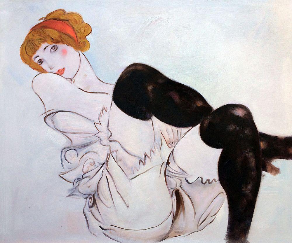 Woman with Black Stockings, 1913