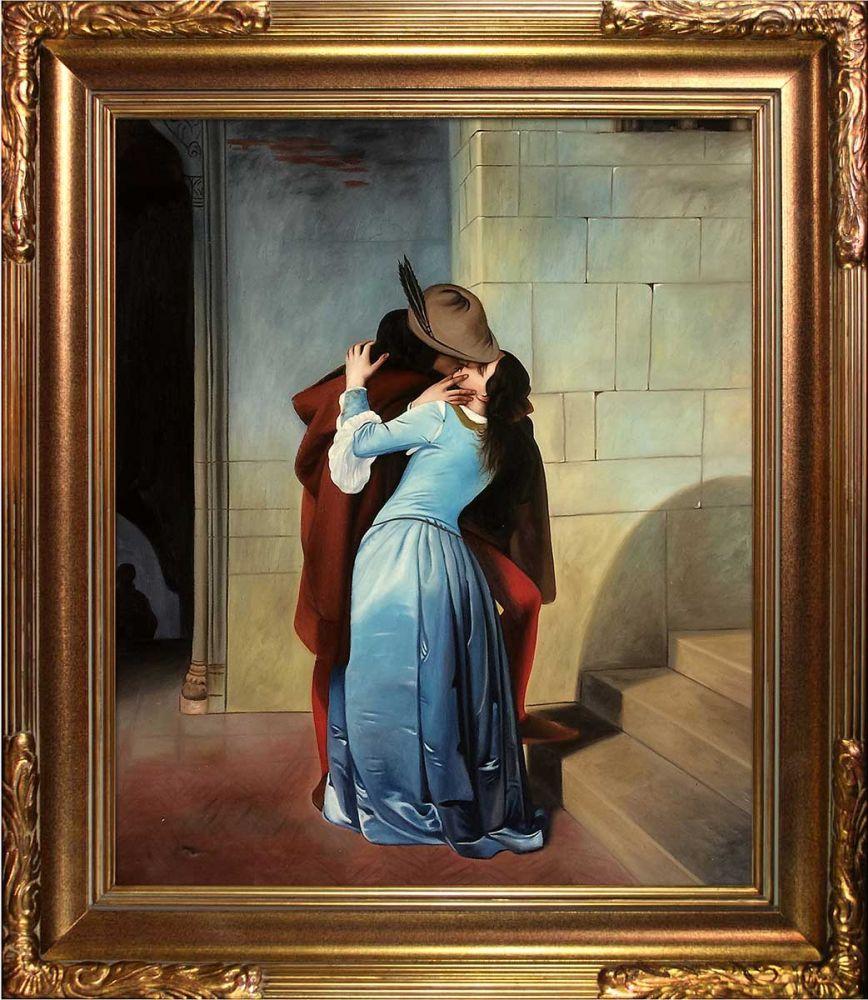 The Kiss Pre-Framed - Florentine Gold Frame 20"X24"