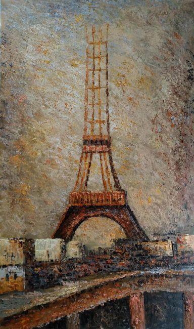 Georges Seurat, The Eiffel Tower - Hand Painted Oil Painting On Canvas