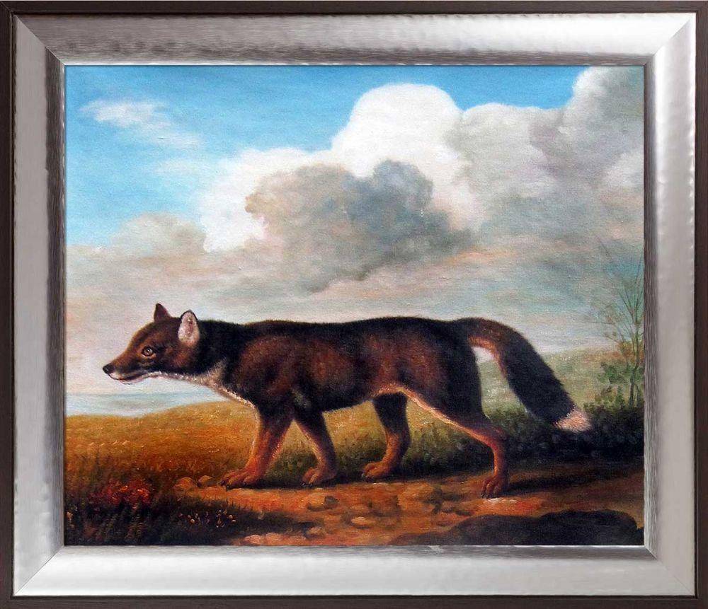 Portrait of a Large Dog Pre-Framed - Magnesium Silver Frame 20" X 24"