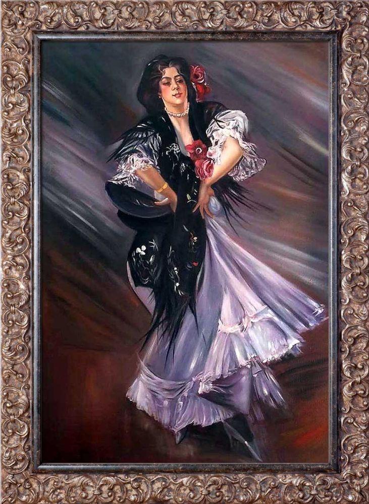 Portrait of Anita de la Ferie The Spanish Dancer, 1900 Pre-Framed - Brasovia Frame 24"X36"