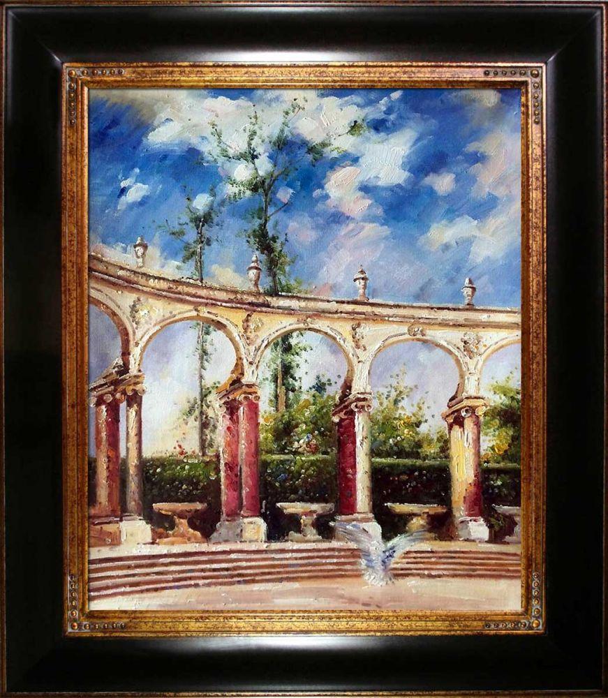 The Colonnade in Versailles Pre-Framed - Opulent Frame 20"X24"