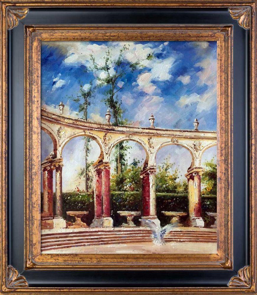 The Colonnade in Versailles Pre-Framed - Corinthian Gold Frame 20"X24"