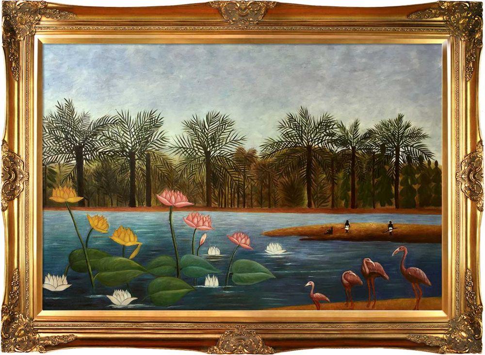 The Flamingoes Pre-Framed - Victorian Gold Frame 24"X36"