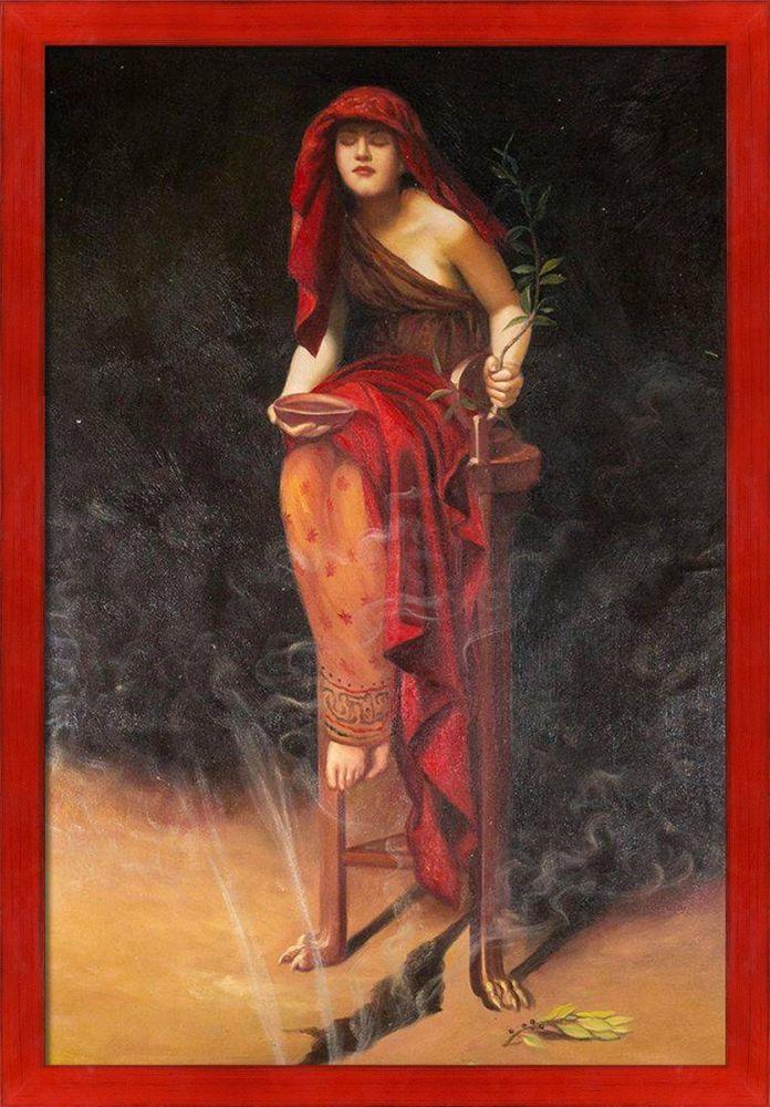 Priestess of Delphi Pre-Framed - Stiletto Red Frame 24" X 36"