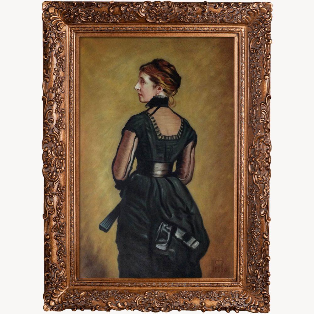 Portrait of Kate Perugini, daughter of Charles Dickens, 1880 Pre-framed - Burgeon Gold Frame 24"X36"
