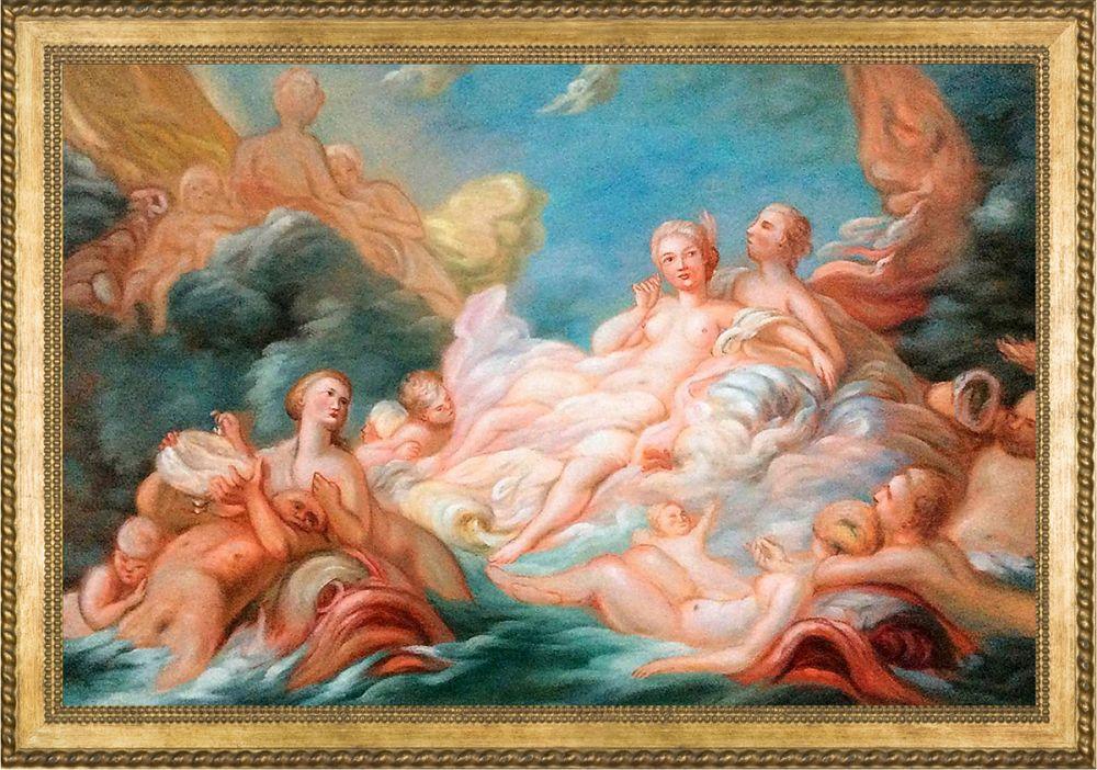 The Birth of Venus, 1753-1755 Pre-Framed - Verona Gold Braid Frame 24"X36"