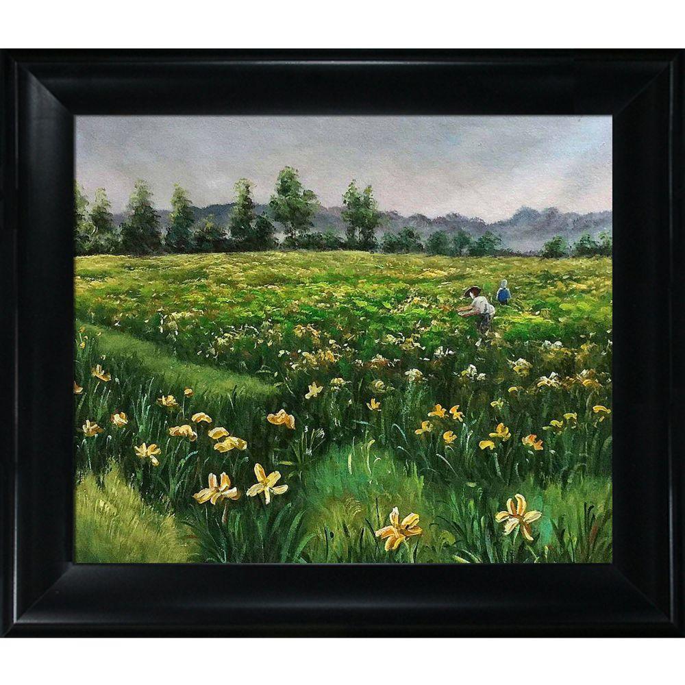 Giverny Landscape Pre-framed - Black Matte King Frame 20"X24"