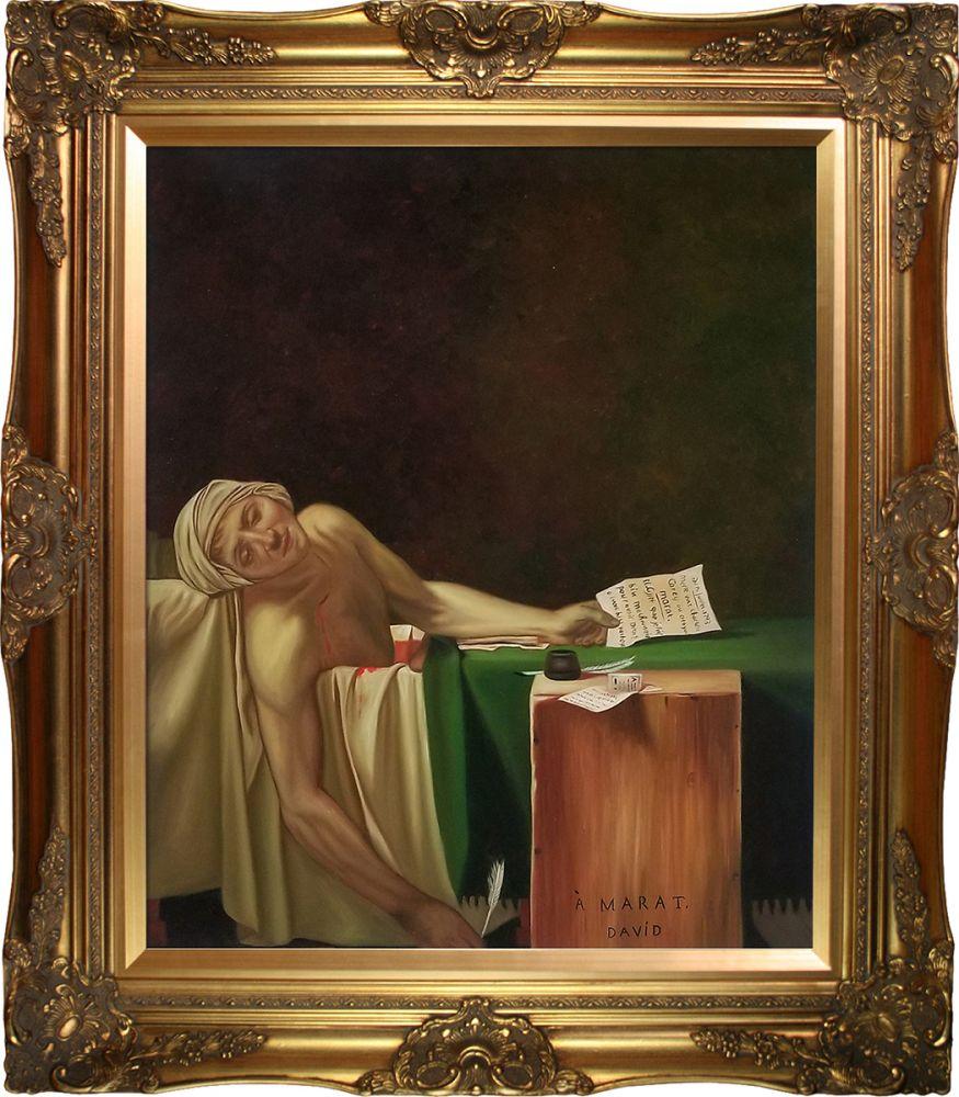 The Death of Marat, 1793 Pre-Framed - Victorian Gold Frame 20"X24"
