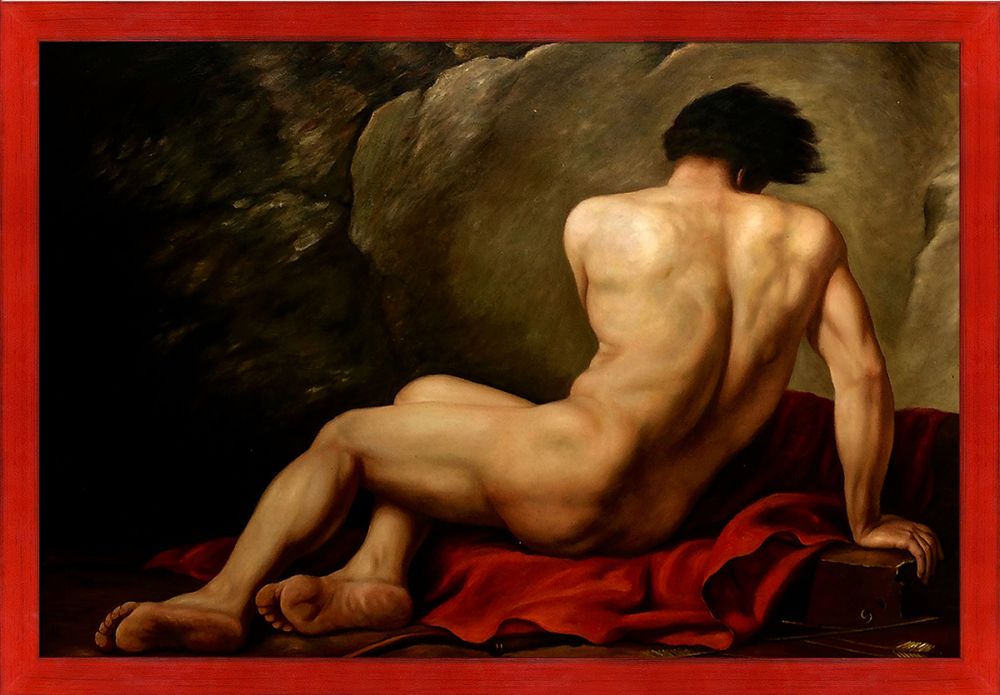 Patroclus, 1780 Pre-Framed - Stiletto Red Frame 24" X 36"