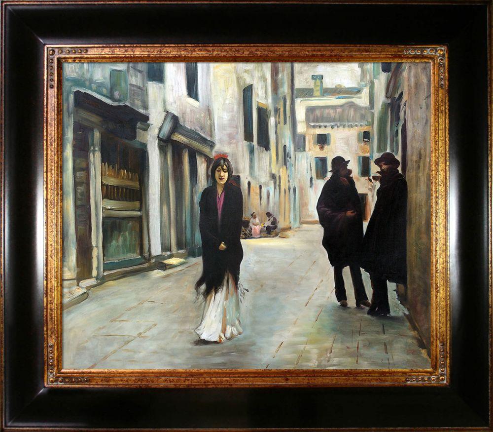 Street in Venice Pre-Framed - Opulent Frame 20"X24"