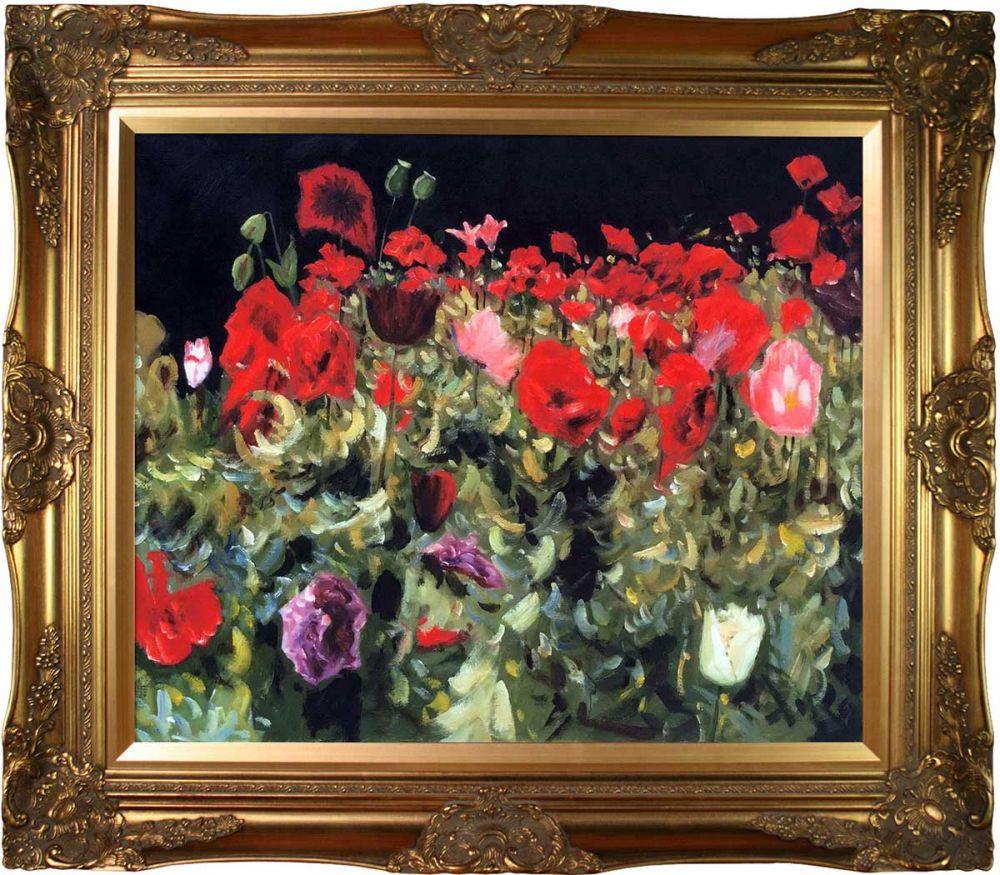 Poppies Pre-Framed - Victorian Gold Frame 20"X24"