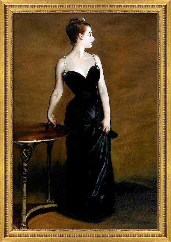 Portrait of Madame X Pre-Framed - Versailles Gold Queen Frame 24" X 36"