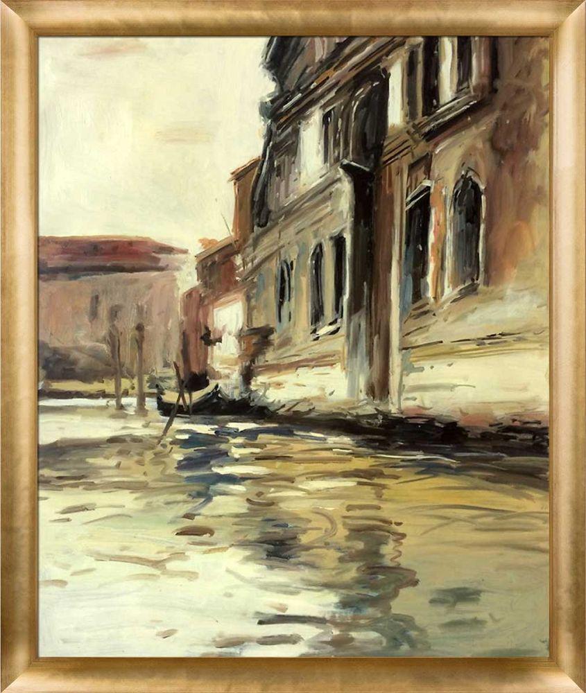 Venetian Canal, Palazzo Corner, 1880 Pre-Framed - Gold Luminoso Frame 20"X24"