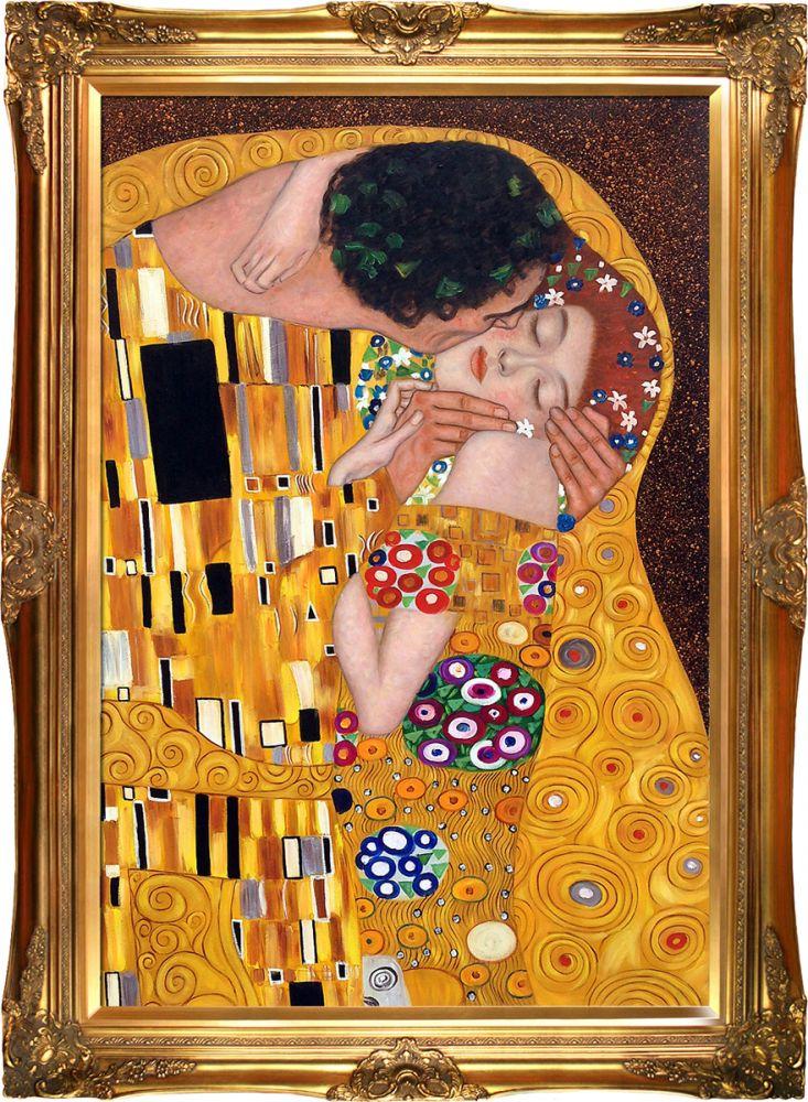 The Kiss Pre-Framed - Victorian Gold Frame 24"X36"