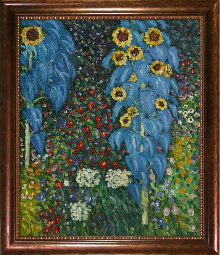 Farm Garden with Sunflowers Pre-Framed - Verona Cafe Frame 20"X24"