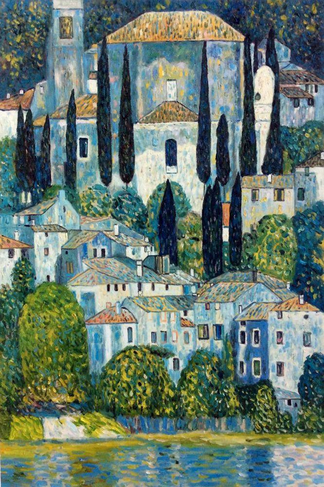 Church in Cassone (Landscape with Cypress) Reproduction