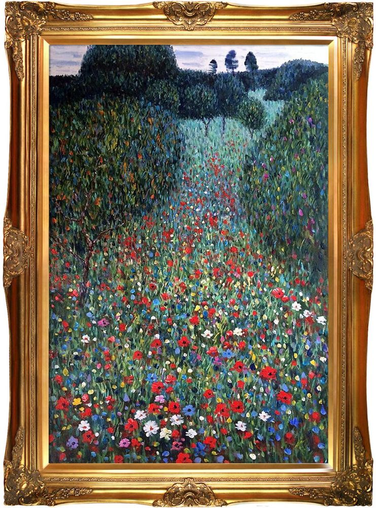 Poppy Field Pre-Framed - Victorian Gold Frame 24"X36"