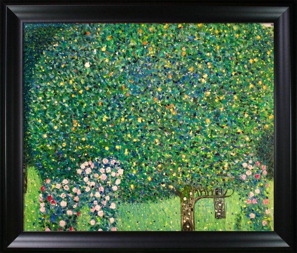 Roses Under the Trees Pre-framed - Black Matte Frame 20"X24"