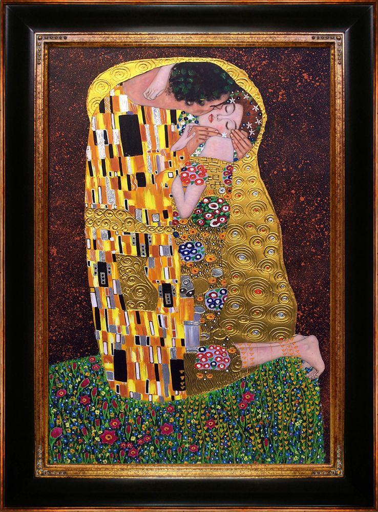 The Kiss (Luxury Line) Pre-Framed - Opulent Frame 24"X36"