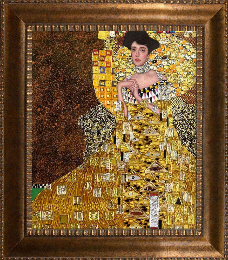 Portrait of Adele Bloch Bauer I (Luxury Line) Pre-Framed - El Dorado Gold Frame 20"X24"
