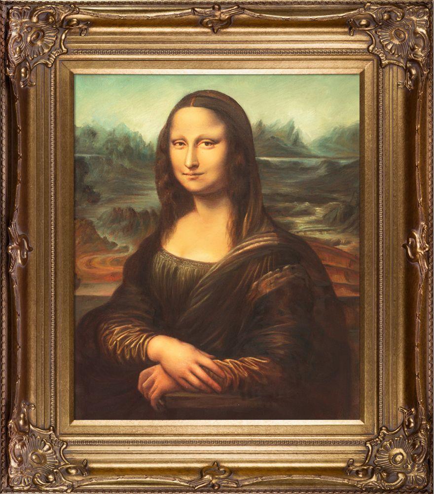 Mona Lisa Pre-Framed - Renaissance Bronze Frame 20"X24"