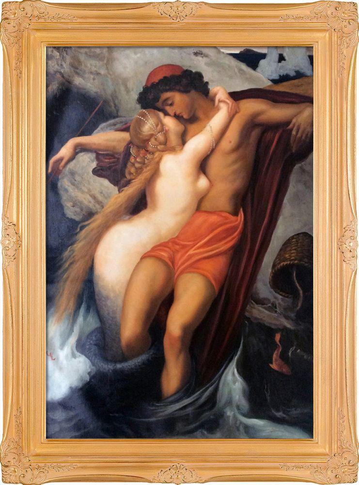 The Fisherman and the Syren Pre-Framed - Imperial Gold Frame 24" X 36"