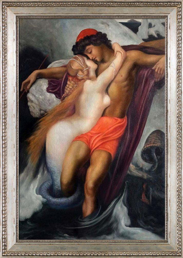 The Fisherman and the Syren Pre-Framed - Versailles Silver King Frame 24" X 36"