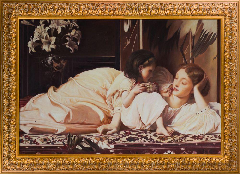 Mother and Child Pre-Framed - Sicilian Gold Frame 24" X 36"