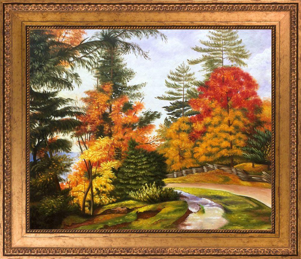 Autumn Tints Near Niagara, United States Pre-Framed - Versailles Gold King Frame 20" X 24"