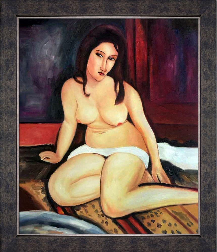 Seated Nude, 1917 with Suede Premier Frame - Suede Premier Frame 20"X24"