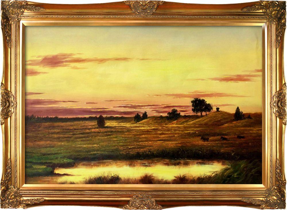 Sunset Rhode Island Pre-Framed - Victorian Gold Frame 24"X36"