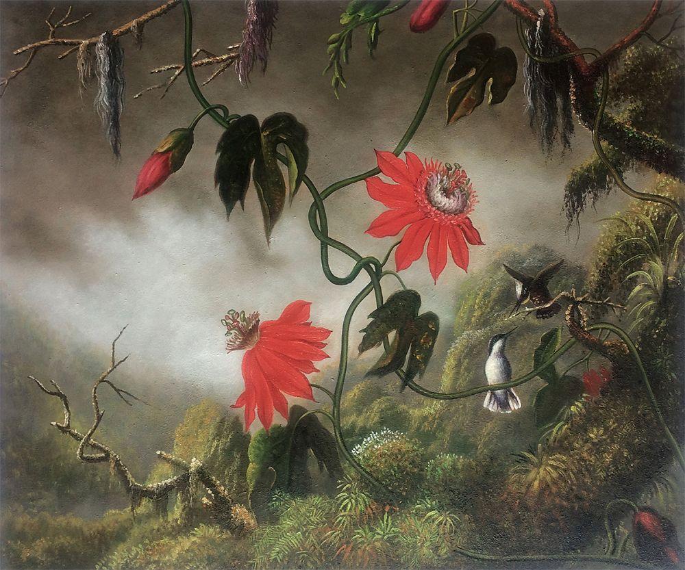 Passion Flowers with Hummingbirds, 1893