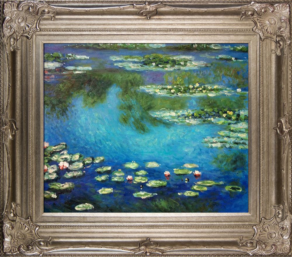 Water Lilies Pre-Framed - Renaissance Champagne Frame 20"X24"