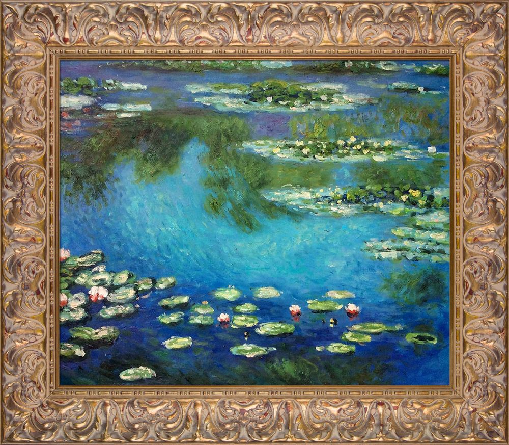 Water Lilies Pre-Framed - Espana Gold Frame 20"X24"