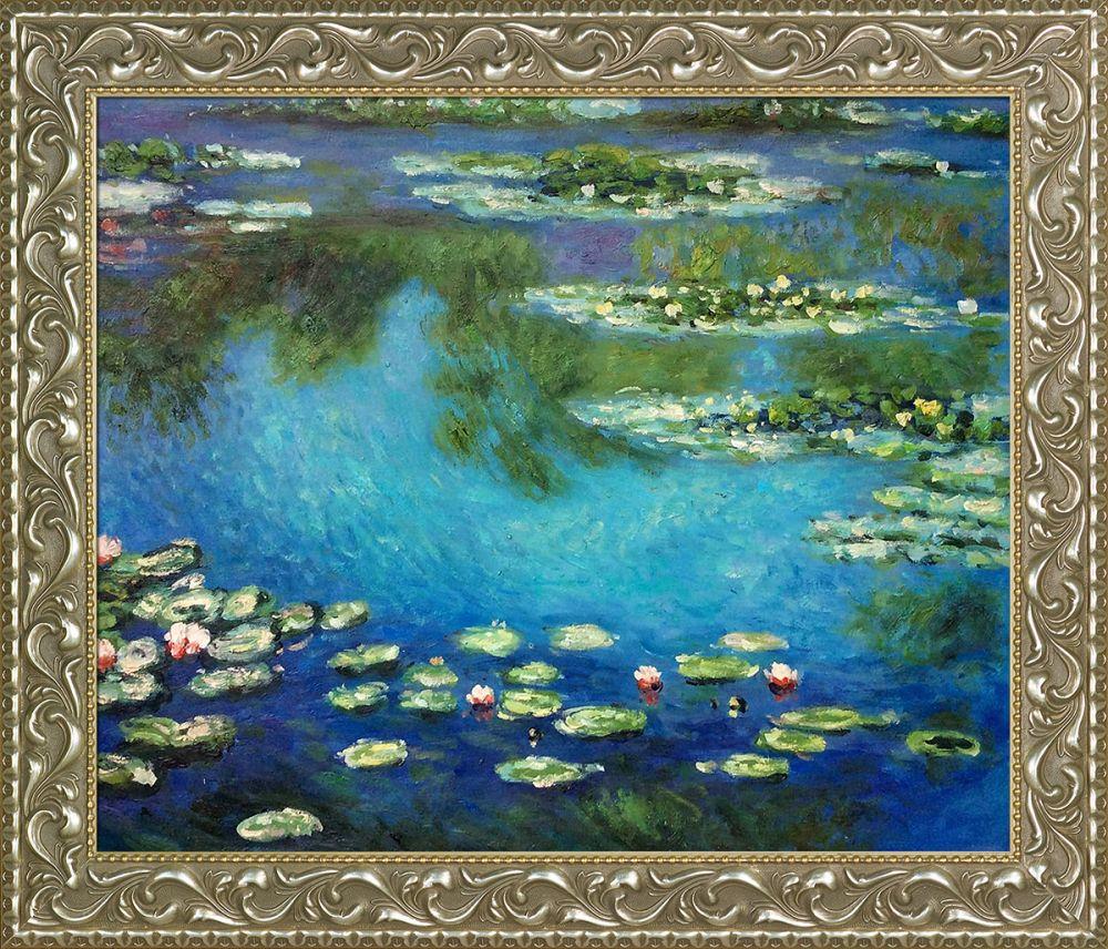 Water Lilies Pre-Framed - Rococo Silver 20"X24"